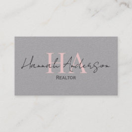Cartão De Visita Script Simples do Real Estate Agent Professional