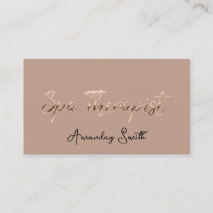 Cartão De Visita Script Terapêutico SPA Logotipo QR Code Rosa Doura