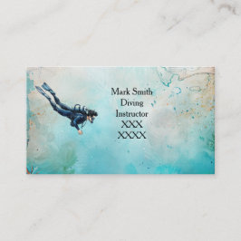Cartão De Visita Scuba Diver Diving underwater 
