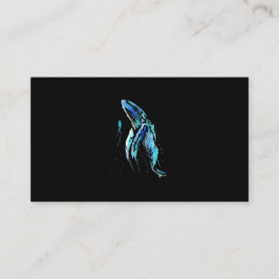 Cartão De Visita Scuba Diver Humpback Baleia Nadando Presente
