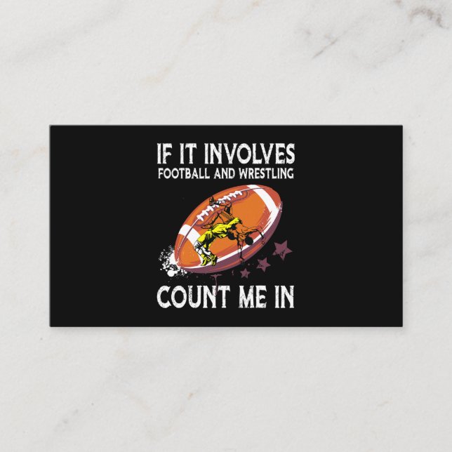 Cartão De Visita Se Envolver Futebol E Lutas, Conte-Me Em (Frente)
