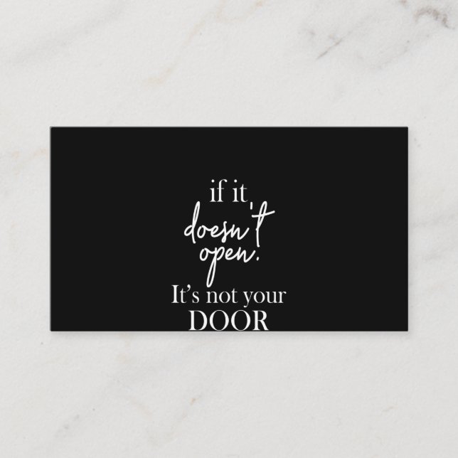 Cartão De Visita se não abrir, não é a sua porta (Frente)
