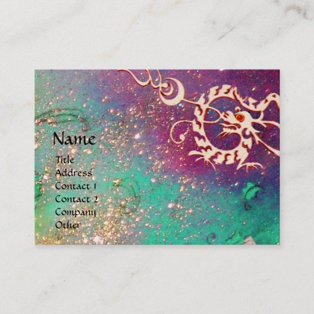 Cartão De Visita SEA DRAGON 2, Salão de beleza, Dia Spa (Frente)