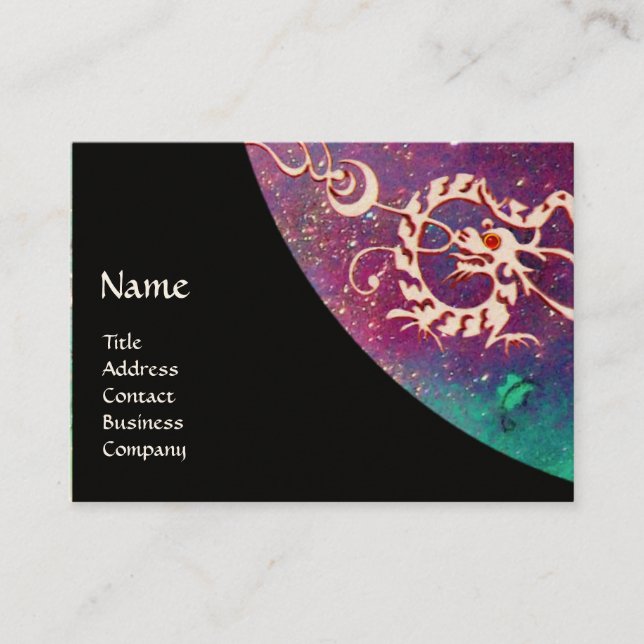 Cartão De Visita SEA DRAGON 2, Salão de beleza, Dia Spa (Frente)