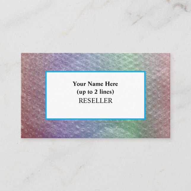 Cartão De Visita Sea Siren Bubble Wrap Revendedor de Fundo (Frente)
