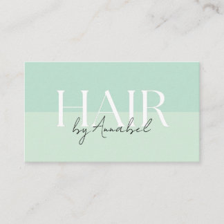 Cartão De Visita Seafoam Green Hair Stylist QR Code  Business Card