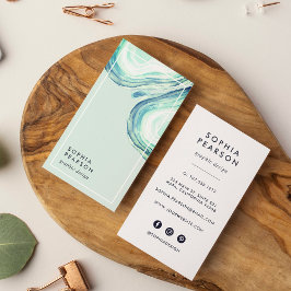 Cartão De Visita Seaglass Geode | Mídia social vertical