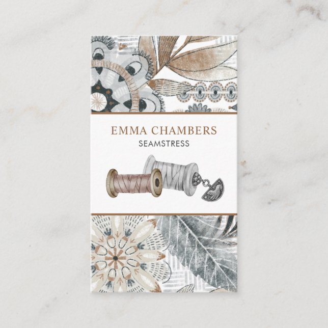 Cartão De Visita Seamstress Tailor (Frente)