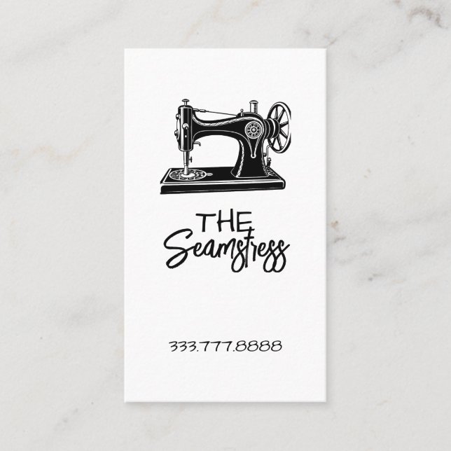 Cartão De Visita Seamstress Tailoring business card  (Frente)