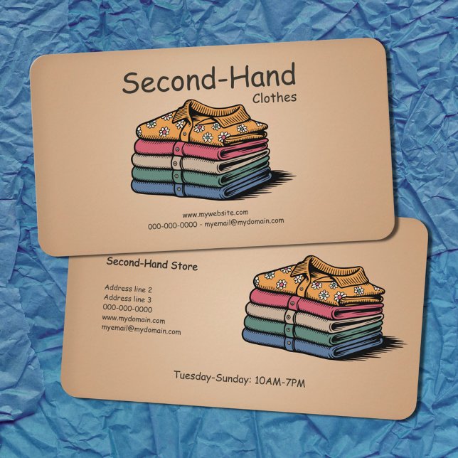 Cartão De Visita Second-Hand Clothes (Second-Hand Clothes Business Card)