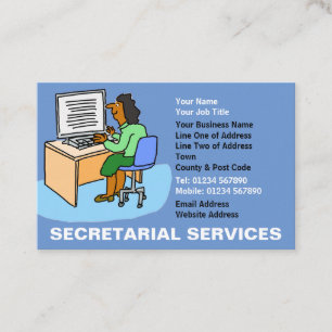 Cartão De Visita Secretaria de Serviços para Mulheres Asiáticas.