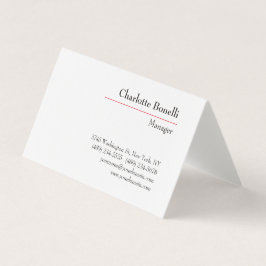 Cartão De Visita Seda Moderna Mínima Profissional