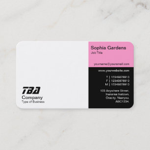 Cartão De Visita Sede - Branco, Rosa e Preto