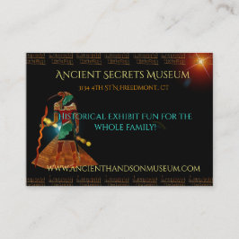 Cartão De Visita Segredos Antigos MUSEUM Egípcio THOTH 3D