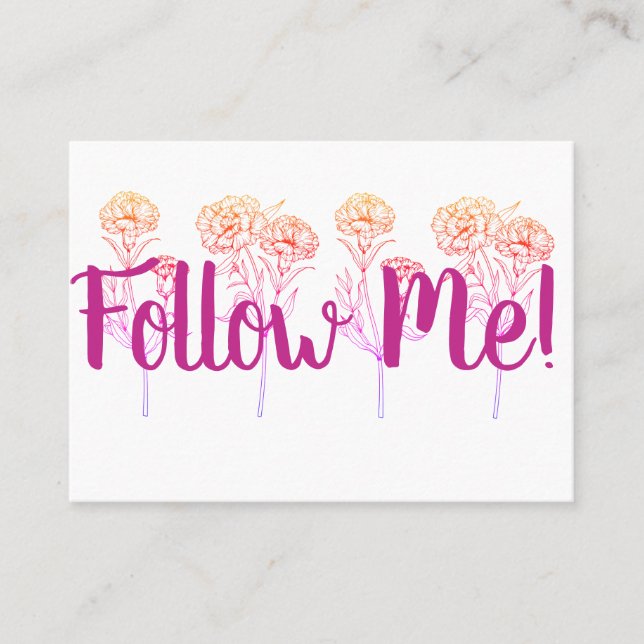 Cartão De Visita Seguir-me - Promoções Pessoais (Frente)