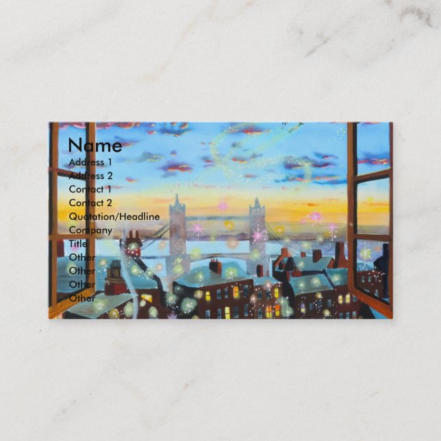 Cartão De Visita Segunda estrela à direita. Peter Pan inspirou a (Frente)