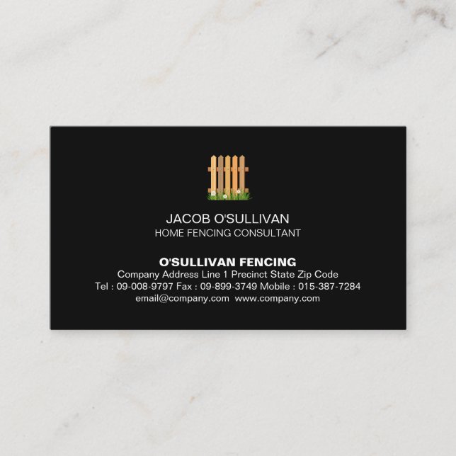 Cartão De Visita Segurança de vedação (Frente)