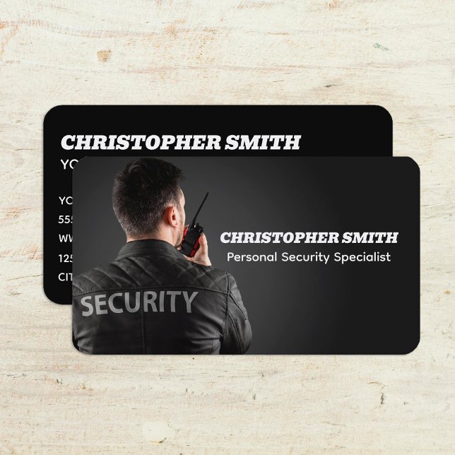 Cartão De Visita Segurança pessoal (Personal Security Business-Cards)