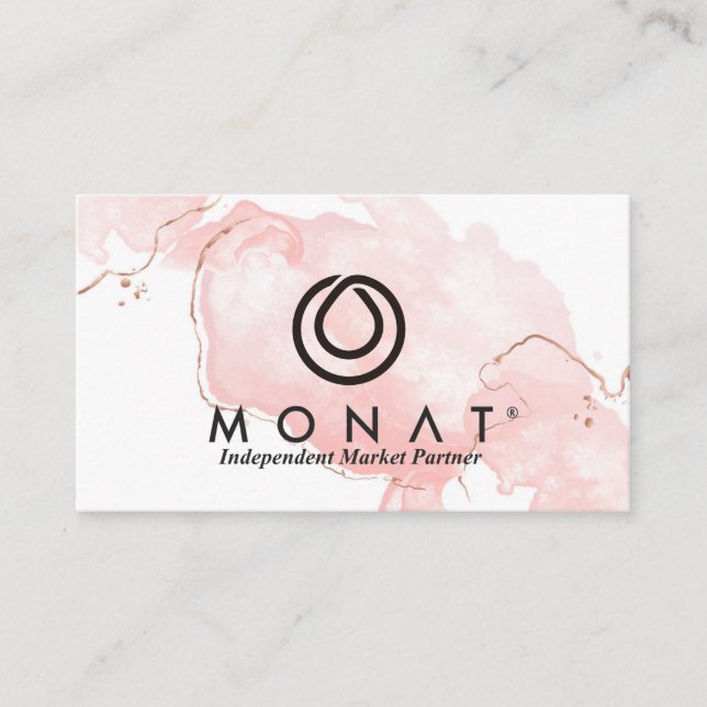 Cartão De Visita Seja seu próprio chefe com MONAT-Pink (Frente)