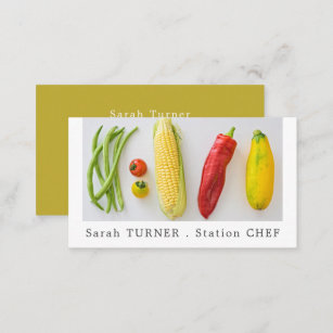 Cartão De Visita Seleção Vegetal, Chef, Cozinhar