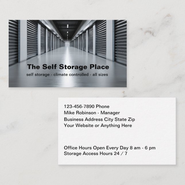 Cartão De Visita Self Storage Theme Business Cards  (Frente/Verso)