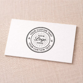 Cartão De Visita Selo de Marca Personalizada de Negócios Logotipo P