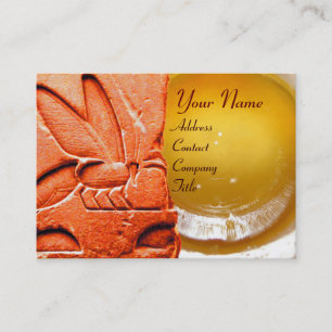 CARTÃO DE VISITA SELO EGÍPCIO ANTIGO DA CERA DO APICULTOR DA ABELH