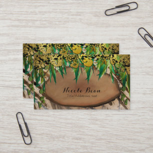 Cartão De Visita SELVA Estampa Animal Glamour Dourado Elegante Chiq