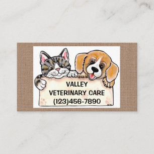 Cartão De Visita Selvagem Veterinária, Animal Pet Nomeação de C