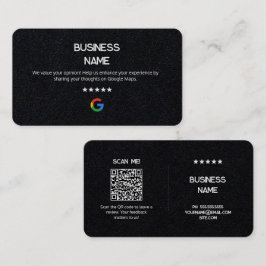 Cartão De Visita 📲 Sem logotipo Simples Google Review Premium Card