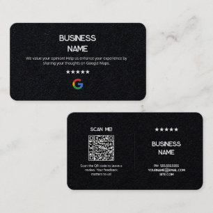 Cartão De Visita 📲 Sem logotipo Simples Google Review Premium Card