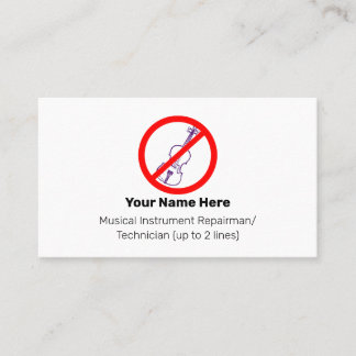 Cartão De Visita Sem Violinos Roxos - Brancos Técnicos