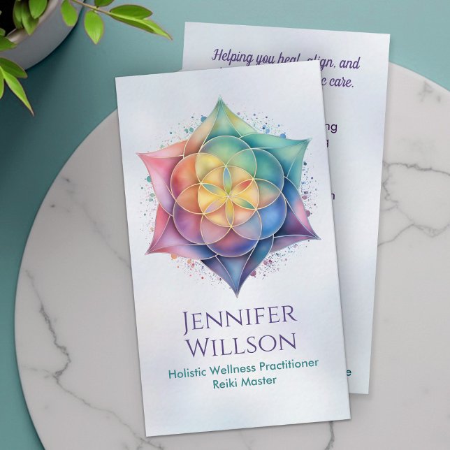 Cartão De Visita Sementes de vida na Flor de Lotus (Criador carregado)