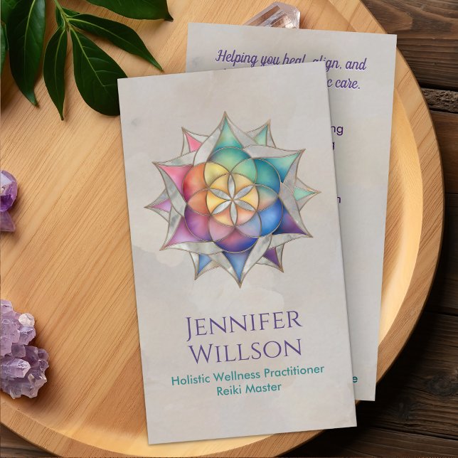 Cartão De Visita Sementes de vida na Flor de Lotus (Criador carregado)