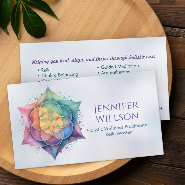 Cartão De Visita Sementes de vida na Flor de Lotus (Criador carregado)