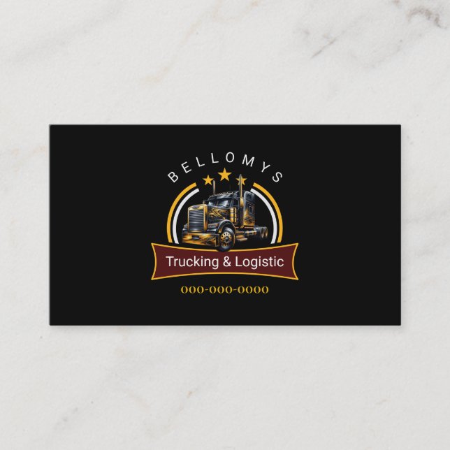 Cartão De Visita Semi Truck (Frente)