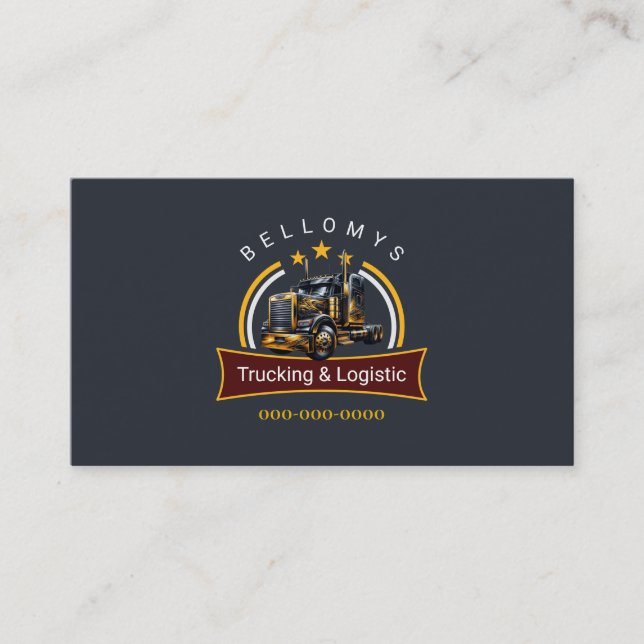Cartão De Visita Semi Truck (Frente)