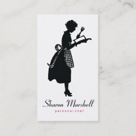 Cartão De Visita Senhora bonita Fêmea Cozinheiro chefe Cozimento