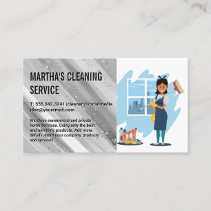 Cartão De Visita Senhora de limpeza   Maid