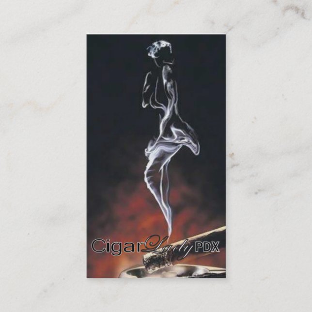 Cartão De Visita Senhora PDX 2 do charuto (Frente)