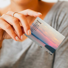 Cartão De Visita Sensação de sol Cena Rosa