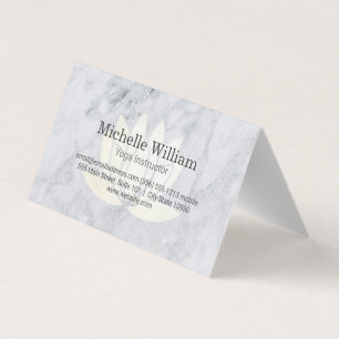 Cartão De Visita Sentado Lotus Mandala e Marble