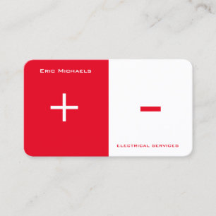 Cartão De Visita Separação bilateral da arte elétrica