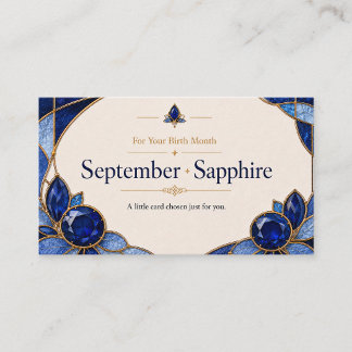 Cartão De Visita September Sapphire Birthstone Shop Card