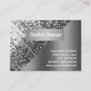 Cartão De Visita Sequin e Glitter