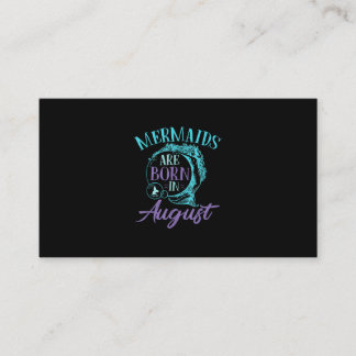Cartão De Visita Sereias estão Nascer no aniversário de agosto