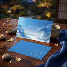 Serena Chinoiserie Azul de Inverno Moldura Dourada