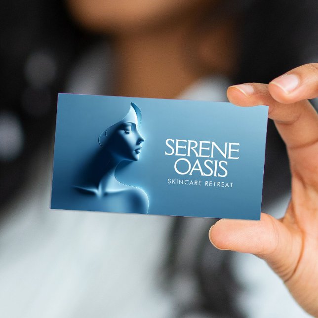 Cartão De Visita Serene Beauty Skincare, Massagem, Spa (Criador carregado)