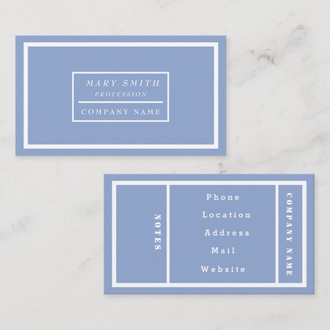 Cartão De Visita Serenidade Moderna Simples (Frente/Verso)