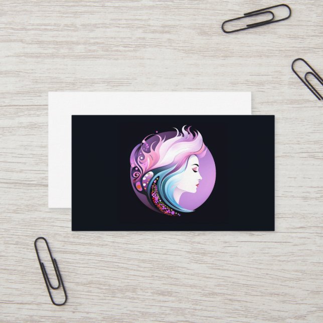 Cartão De Visita "Serenidade no Estilo" Beleza das Mulheres (Frente/Verso In Situ)